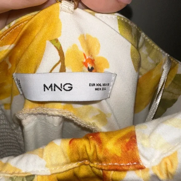 Mango Yellow and White Floral Midi Dress - Picture 7 of 8